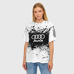 Футболка оверсайз женская Audi: Black Spray, цвет: 3D-принт — фото 2