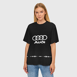 Футболка оверсайз женская Audi: Black Abstract, цвет: 3D-принт — фото 2