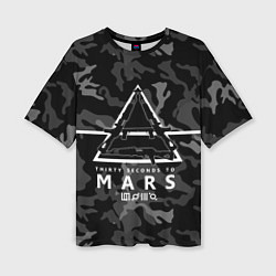 Футболка оверсайз женская 30 STM Camo, цвет: 3D-принт