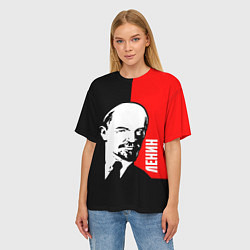 Футболка оверсайз женская Хитрый Ленин, цвет: 3D-принт — фото 2
