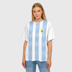 Футболка оверсайз женская Сборная Аргентины, цвет: 3D-принт — фото 2