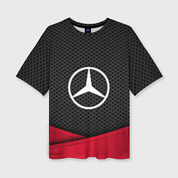 Женская футболка оверсайз Mercedes Benz: Grey Carbon