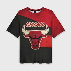 Футболка оверсайз женская Chicago Bulls: Old Style, цвет: 3D-принт