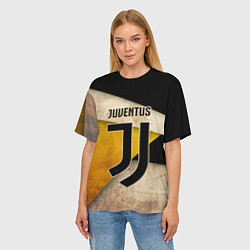 Футболка оверсайз женская FC Juventus: Old Style, цвет: 3D-принт — фото 2