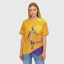 Футболка оверсайз женская LeBron James: NBA Star, цвет: 3D-принт — фото 2