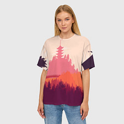 Футболка оверсайз женская Firewatch City, цвет: 3D-принт — фото 2