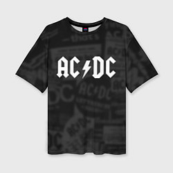 Футболка оверсайз женская AC/DC: Black Rock, цвет: 3D-принт