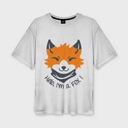 Женская футболка оверсайз Hello Fox