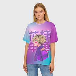 Футболка оверсайз женская Taehyung BTS, цвет: 3D-принт — фото 2