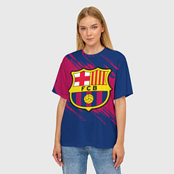 Футболка оверсайз женская Барселона, цвет: 3D-принт — фото 2