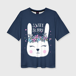 Женская футболка оверсайз Sweet Bunny