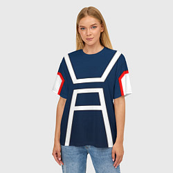 Футболка оверсайз женская Моя геройская академия -КОСТЮМ, цвет: 3D-принт — фото 2