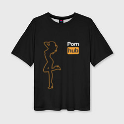 Женская футболка оверсайз PornHub: Neon Girl