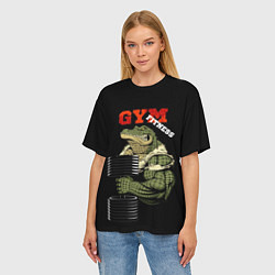 Футболка оверсайз женская GYM fitness crocodile, цвет: 3D-принт — фото 2