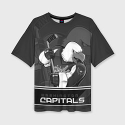 Футболка оверсайз женская Washington Capitals: Mono, цвет: 3D-принт