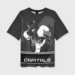 Женская футболка оверсайз Washington Capitals: Mono