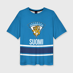 Женская футболка оверсайз Сборная Финляндии