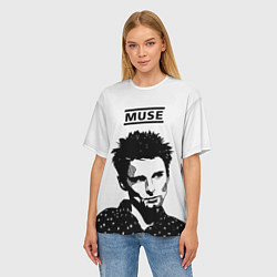 Футболка оверсайз женская Muse british rock band, цвет: 3D-принт — фото 2