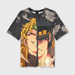 Футболка оверсайз женская Dio Brando x Jotaro, цвет: 3D-принт