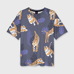 Женская футболка оверсайз Тигриный прайд