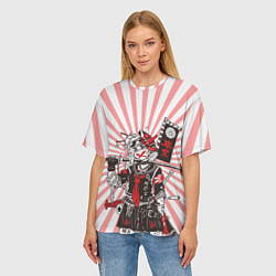 Футболка оверсайз женская Убийца розового солнца, цвет: 3D-принт — фото 2