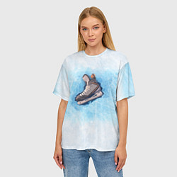 Футболка оверсайз женская Фмгурное катание, цвет: 3D-принт — фото 2