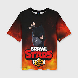 Женская футболка оверсайз Brawl Stars - Crow