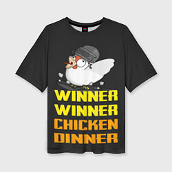 Женская футболка оверсайз Winner Chicken Dinner