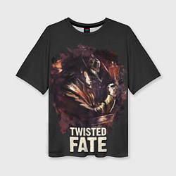 Женская футболка оверсайз Twisted Fate