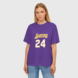 Футболка оверсайз женская Los Angeles Lakers Kobe Brya, цвет: 3D-принт — фото 2