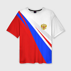Футболка оверсайз женская Россия, цвет: 3D-принт