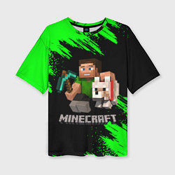 Женская футболка оверсайз MINECRAFT