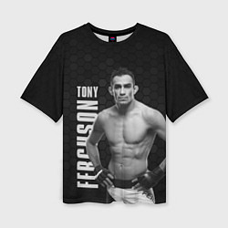 Футболка оверсайз женская EL CUCUY Tony Ferguson, цвет: 3D-принт