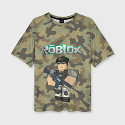 Футболка оверсайз женская Roblox 23 February Camouflage, цвет: 3D-принт