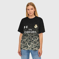 Футболка оверсайз женская Real Madrid, цвет: 3D-принт — фото 2
