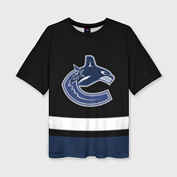 Женская футболка оверсайз Vancouver Canucks