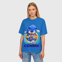 Футболка оверсайз женская SONIC, цвет: 3D-принт — фото 2