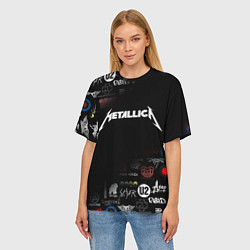 Футболка оверсайз женская Metallica, цвет: 3D-принт — фото 2