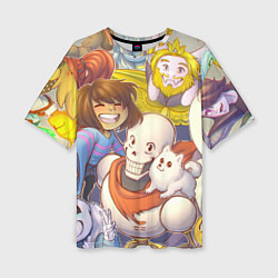 Женская футболка оверсайз UNDERTALE