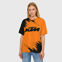 Футболка оверсайз женская KTM, цвет: 3D-принт — фото 2