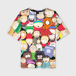 Женская футболка оверсайз South Park персонажи