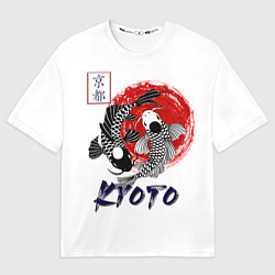 Футболка оверсайз женская Карпы Кои Киото, цвет: 3D-принт