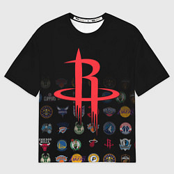 Футболка оверсайз женская Houston Rockets 2, цвет: 3D-принт