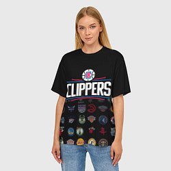 Футболка оверсайз женская Los Angeles Clippers 2, цвет: 3D-принт — фото 2