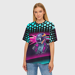 Футболка оверсайз женская НЕОНОВЫЙ ГОНЩИК, цвет: 3D-принт — фото 2