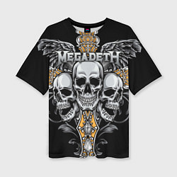 Футболка оверсайз женская Megadeth, цвет: 3D-принт