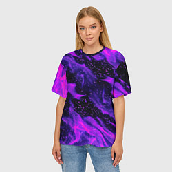 Футболка оверсайз женская ФИОЛЕТОВЫЙ ОГОНЬ, цвет: 3D-принт — фото 2