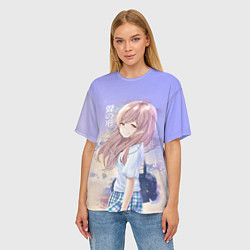 Футболка оверсайз женская Silent Voice, цвет: 3D-принт — фото 2