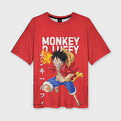 Женская футболка оверсайз Monkey D Luffy