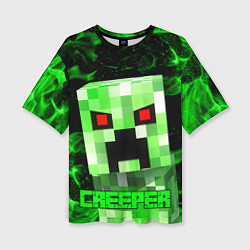 Женская футболка оверсайз MINECRAFT CREEPER